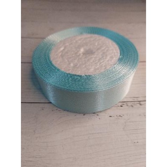 Лента атласная однотонная 2,5 см, цв. нежно-голубой 11, цена за 5 м